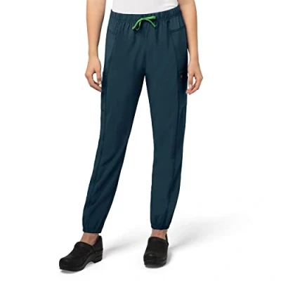 Image of Carhartt Women&#039;s Modern Fit Jogger Pant Medical Scrubs, Navy, S Petite