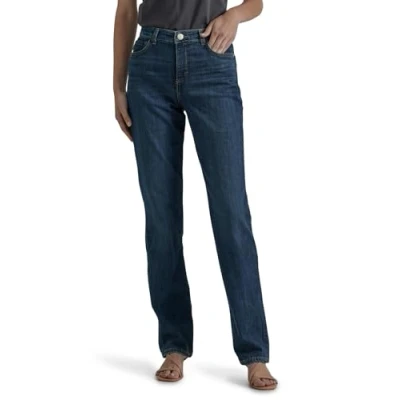 Image of Lee Women’s Instantly Slims Classic Relaxed Fit Monroe Straight Leg Jean, Ellis, 4 US