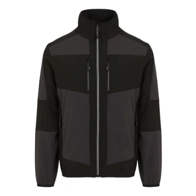 Image of Regatta Professional Men&#039;s E Volve 2 Layer Softshell Jacket Ash Black, Size: L
