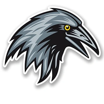 Image of 2 x Raven Vinyl Sticker Bike Laptop Helmet Car Crow Blackbird Gift #4505 (10cm Wide 8cm Tall)