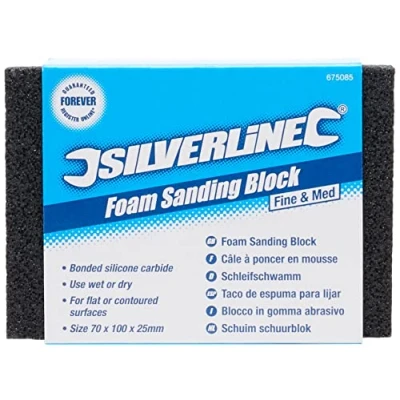 Image of Silverline Foam Sanding Block Fine &amp; Medium