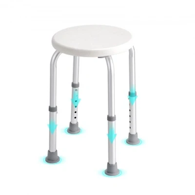 Image of VEVOR Shower Chair for Inside Shower, Adjustable Height Stool, Non Slip Bench Bathtub Seat Stool Elderly Disabled Adults Handicap, 136.1 kg Capacity