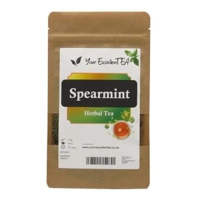 Image of Your ExcellenTEA Spearmint Loose Leaf Herbal Tea Pure Mint Herbs Leaves Caffeine Free (100g)