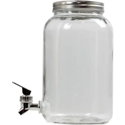 Image of V VAPE Clear Glass Drinks Dispenser with TAP 3L Juice Water Milk Cocktail JUG