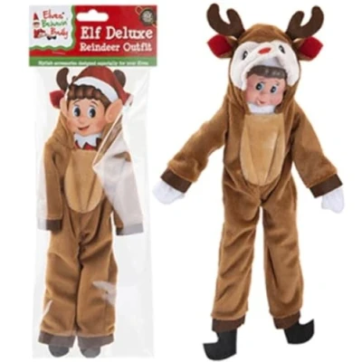Image of Elves Behavin Badly 500160 Elf Reindeer with Antlers Outfit Pack of 1 Brown ‎ 12 cm x 45 35 Accessory, ‎12 Months, One Size