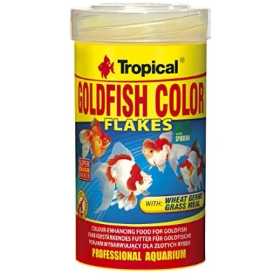 Image of goldfish COLOR 100ml / 20g colour enhancing flake food for &amp; koi, supports immunity vibrant colouration