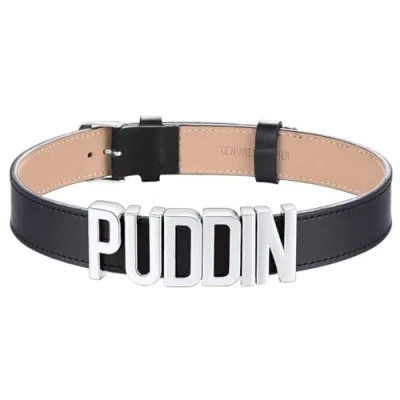 Image of GOLDCHIC JEWELRY Harley Quinn Puddin Choker for Women, Suicide Squad Collar Halloween Cosplay Necklaces Punk Jewellery