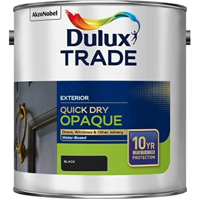 Image of Dulux Trade Weathershield Quick Dry Opaque Black 2.5L