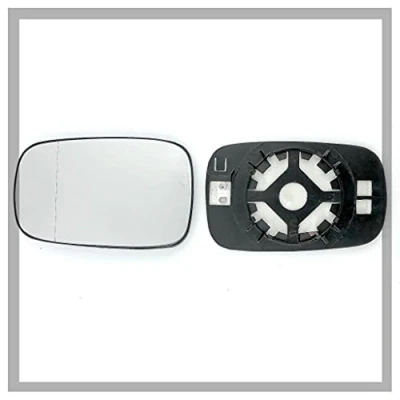 Image of Fits Renault Clio 2005 to 2009 Heated, Wing Mirror Glass Including Base Plate LH(Passenger Side)
