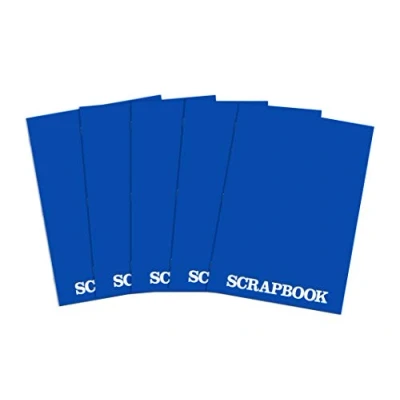 Image of Silvine A4+ Scrapbooks. 40 Pages of 120gsm Blue/Grey Sugar Paper [Assorted Pack 10]