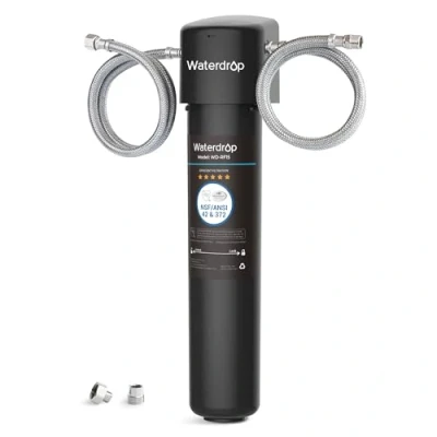 Image of Waterdrop 15UA Under Sink Water Filter, 60K Liters High Capacity Filter System Direct Connect to Kitchen Faucet, Reduce PFAS, PFOA/PFOS, Lead, Chlorine, Bad Taste, NSF/ANSI 42 Certified