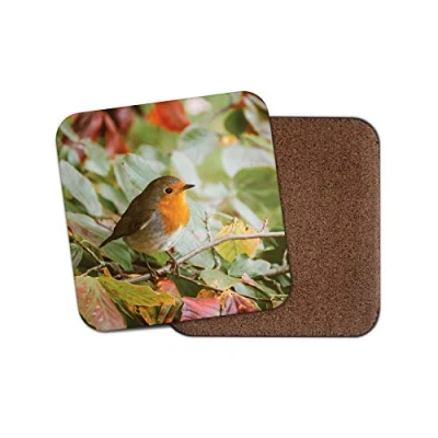 Image of 1 x Cute Red Robin Coaster Winter Autumn Christmas Bird Mum Auntie Fun #14318