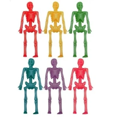 Image of Henbrandt 30 x Small Stretchy SKELETONS Halloween Assorted Colours