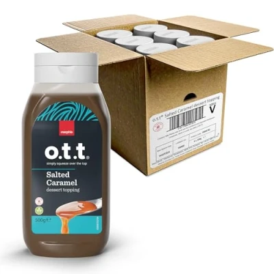 Image of Macphie OTT Salted Caramel Dessert Topping, 500 g (Pack of 6)