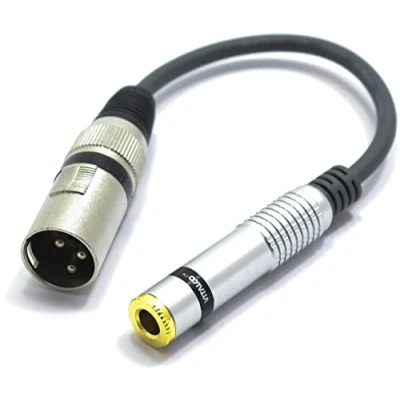 Image of VITALCO XLR Male to 6.35 Jack Mono Female Adapter 1/4 TS 3 Pin Microphone Audio Cable