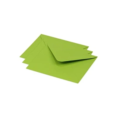Image of Clairefontaine Ref 60121C Pollen Envelopes (Pack of 20) 125 x 138mm Sized, 120gsm Paper, Gummed Seal, Inkjet &amp; Laser Printer Compatible, Acid Free Intensive Green