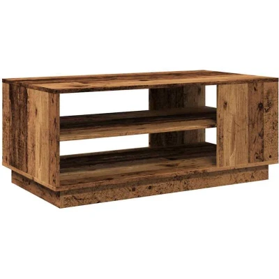 Image of vidaXL coffee table/hallway end side table engineered wood brown/old 102 x 55 43 cm modern style