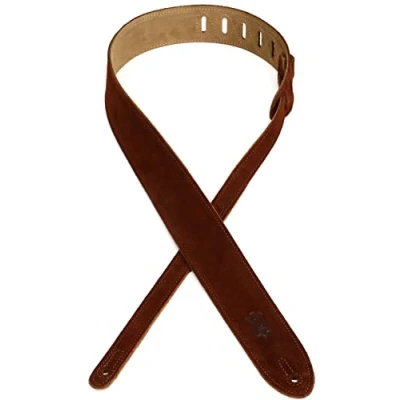 Image of Levy&#039;s Leathers Ms12 brn 2 inch Suede Leather Strap Brown