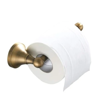 Image of Flybath Toilet Roll Holder Without Cover Antique Brass Bathroom Paper Tissue Bar Wall Mounted, 20 cm / 7.87 inches, Brushed Bronze