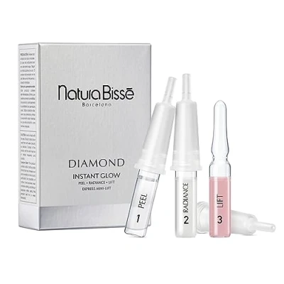 Image of Natura Bissé Diamond Instant Glow, Anti Aging Ampoule Trio, Lifts, Firms, Brightens &amp; Illuminates, For All Skin Types, 3 ampoules x 1 treatment