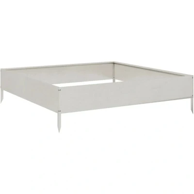 Image of vidaXL Garden Raised Bed 100x100x26 cm Stainless Steel