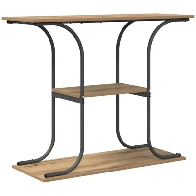 Image of vidaXL Console Table Artisan oak 101 x 35 80.5 cm Engineered wood