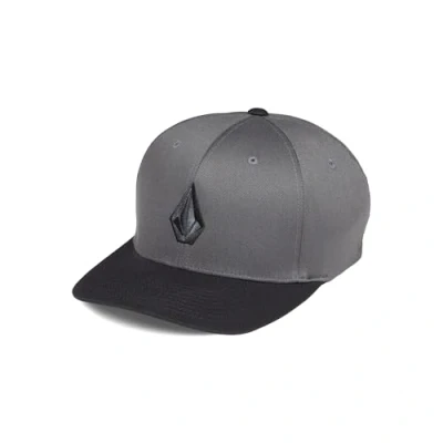 Image of Volcom Men&#039;s Full Stone Flexfit Stretch Hat, Asphalt Black New, S