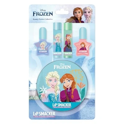 Image of Lip Smacker Frozen Beauty Pocket Collection, 4 Piece Makeup Set for Kids Including Balms and Nail Polish, in a Cute Anna Elsa Tin, Endless Fun, Gifts