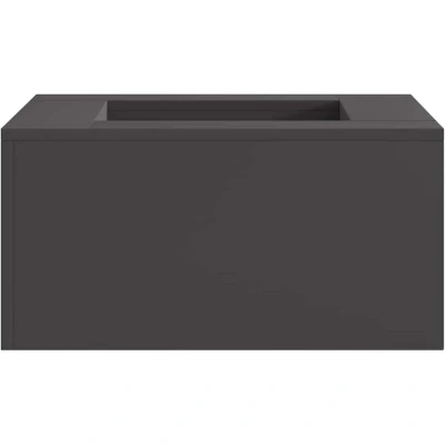 Image of vidaXL Fire Pit Square Black 60x60x30 cm Steel