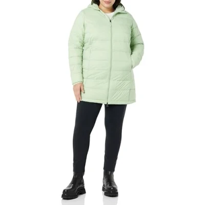 Image of Amazon Essentials Women&#039;s Lightweight Water Resistant Hooded Puffer Coat (Available in Plus Sizes), Sage Green, XS