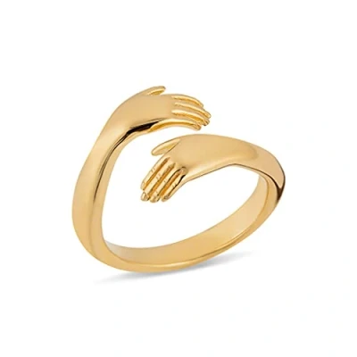 Image of Lily Charmed Gold Plated Adjustable Hug Ring