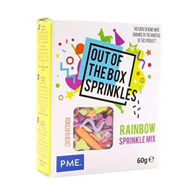 Image of PME Out of the Box Sprinkles Themed Sugar Decorations 60g Rainbow Mix