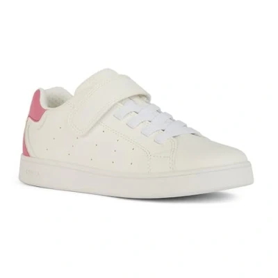 Image of Geox Girl&#039;s J Eclyper Sneaker, White Fuchsia, 12.5 UK