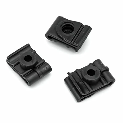 Image of VVO Fasteners Black Plastic Front Wheel Arch Lining &amp; Mudguard Spire Clips for Mitsubishi FTO, L200, Pajero/Shogun, Colt, (Pack of 10)