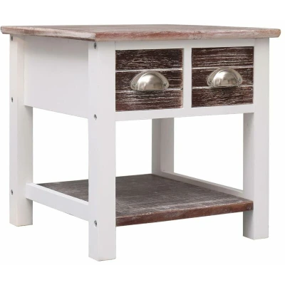 Image of vidaXL Side Table Brown 40x40x40 cm Paulownia Wood