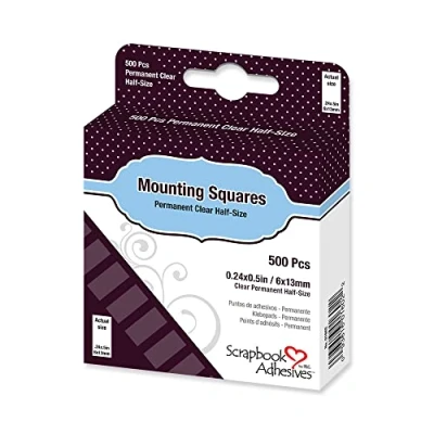 Image of SCRAPBOOK ADHESIVES BY 3L Mounting Squares, Rubber, White, 0.47 x 0.51in / 12 13mm