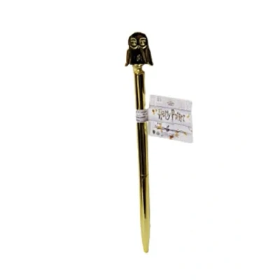 Image of Harry Potter Golden Hedwig Owl Topper Pen Metal Ballpoint Pens Black Ink