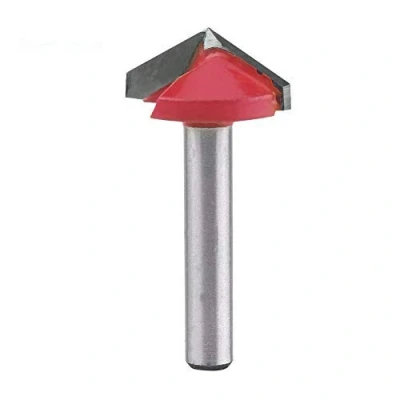 Image of 1 piece 3D tungsten steel woodworking CNC milling cutter sharp V groove cutting tool end mill 60/90/120/150 degree 6 mm shaft multi way packaging socialme EU (6 x 22 120)