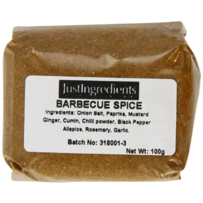 Image of JustIngredients Essentials Barbecue Spice Blend 100 g Pack of 5