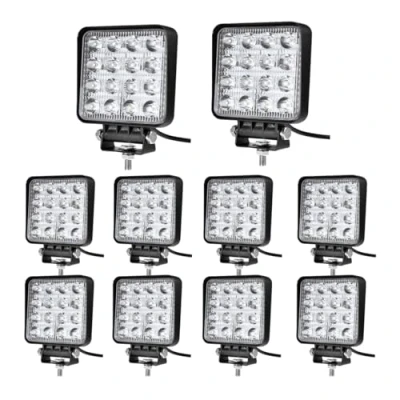 Image of WELLIT 10x48W LED Work Light Bar Spotlight 12V 24V Offroad Driving Fog Lights Lamps for Tractor Truck Auto Boat SUV ATV
