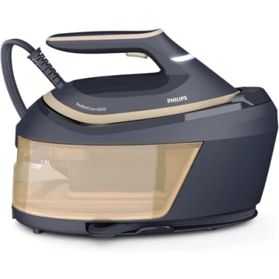 Image of Philips PerfectCare Serie 6000 Steam Generator, 2400 W, 600g Flow, 8 Bar Pressure, No Burns with OptimalTEMP Technology, 1.8L Tank, Black (PSG6066/26)