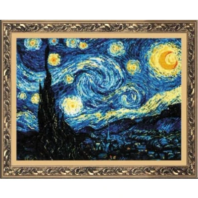 Image of Riolis Cross Stitch Kit 1088 Van Gogh Starry Night