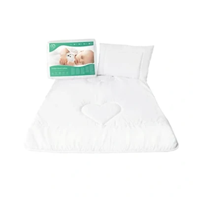 Image of Baby Comfort All Seasonal Bedding Duvet Quilt 150x120 cm + Flat Pillow 40x60 Junior Toddler Filling Set