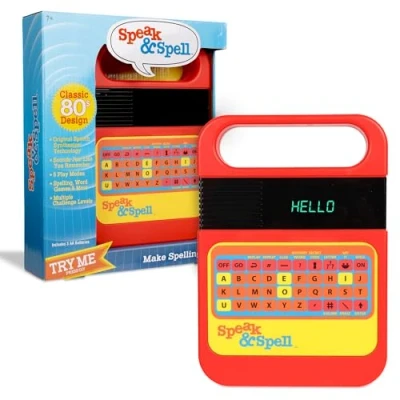 Image of Retro Speak &amp; Spell Electronic Game Classic Interactive Toy, Educational Learning System For Boys Girls Ages 7+ Basic Fun 09624