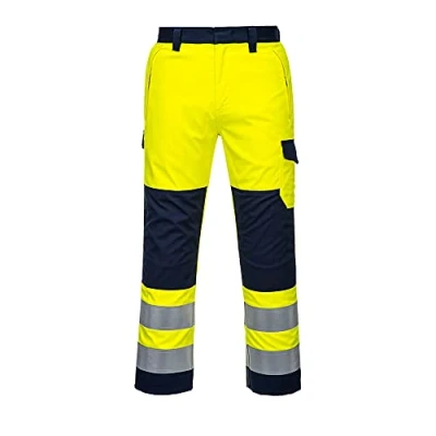Image of Portwest Hi Vis Modaflame Trouser Yellow/Navy Large