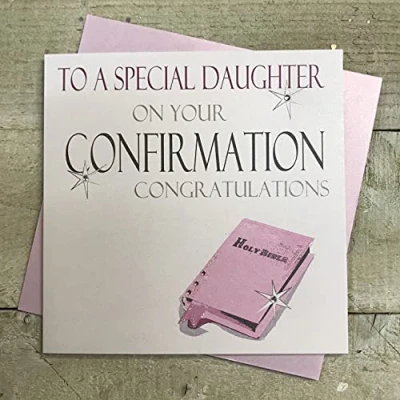 Image of To a Special Daughter on your Confirmation Congratulations Card Pink Bible