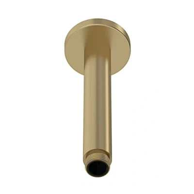Image of nuie ARM815 Arvan Modern Bathroom Round Ceiling Mounted Shower Arm, 150mm, Brushed Brass