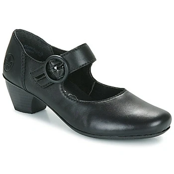 Image of Rieker Lugano Womens Court Shoes (Black, UK Footwear Size System, Adult, Women, Numeric, Medium, 3.5)