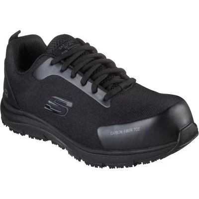 Image of Skechers Men&#039;s 200090EC BLK Trainers, Black Textile/Synthetic, 8 UK
