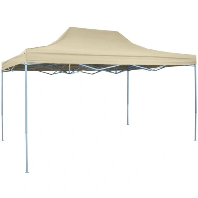 Image of vidaXL Foldable Tent Pop Up 3x4.5 m Cream White